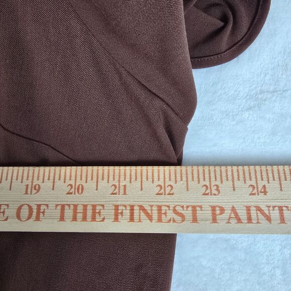 Universal Standard Lyons V-Neck Midi Dress Brown Size S (14-16) Stretch Sheath - Picture 6 of 12